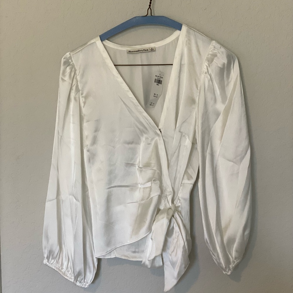 Satin Wrap Top